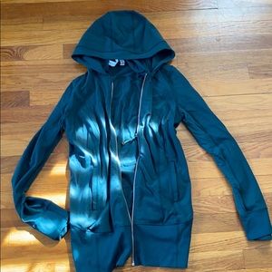 Long Teal Lululemon Zip Up